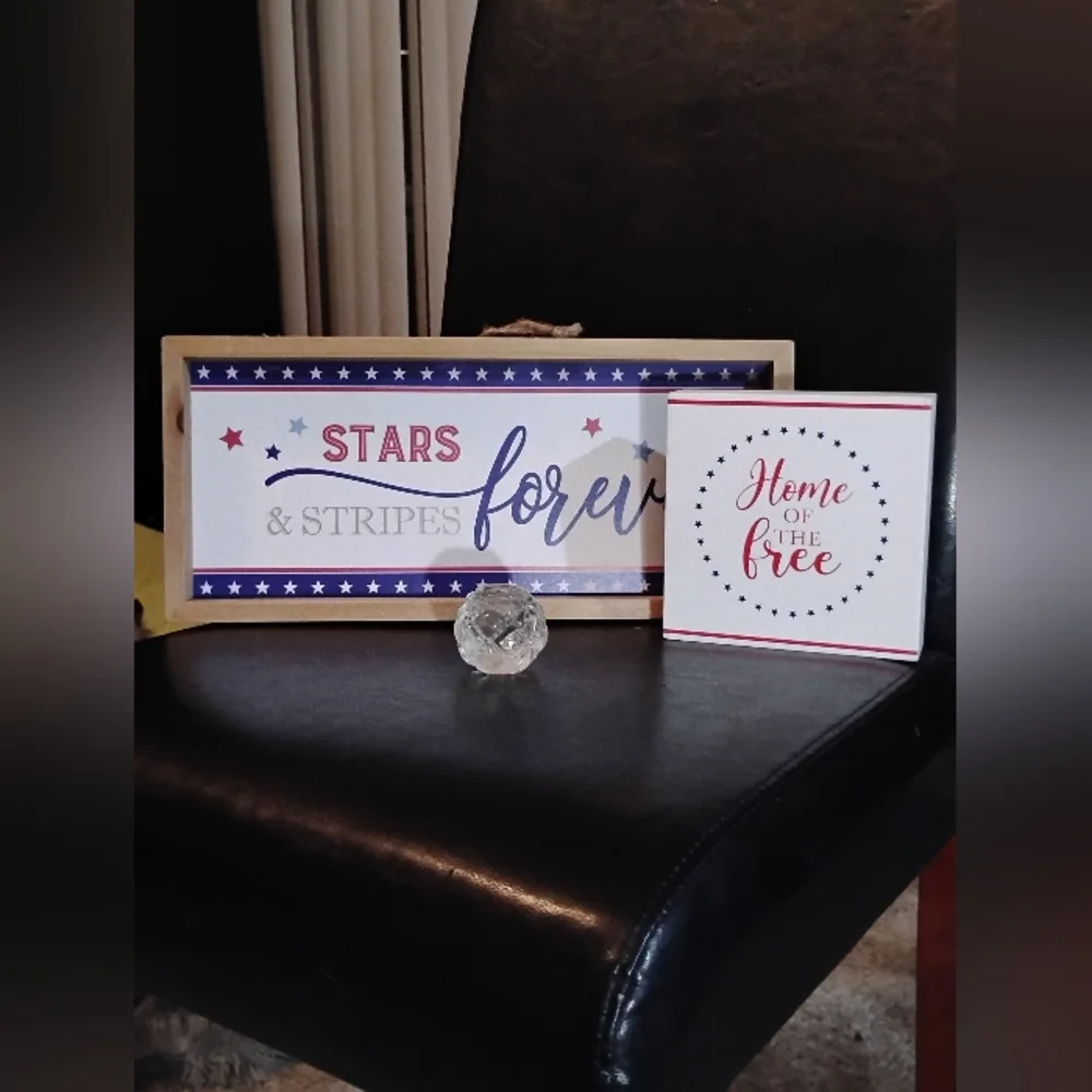 🦩Stars & Stripes AMERICA home Decor Bundle - 3 Pieces - Picture 2 of 16